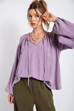 Load image into Gallery viewer, Easel Cotton Mineral Washed Top in Lilac Shirts &amp; Tops Easel   
