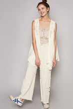 Load image into Gallery viewer, POL Open Front Sleeveless Cardigan with Pearls in Cream Cardigan POL Clothing   
