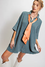 Load image into Gallery viewer, Easel Oversized Cotton Gauze Top in Hunter Green Shirts &amp; Tops Easel   
