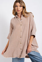 Load image into Gallery viewer, Easel Oversized Cotton Gauze Top in Mushroom Shirts &amp; Tops Easel   
