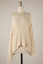 Load image into Gallery viewer, Miracle Beach Cover Up Lightweight Sweater Top in Beige  Miracle   
