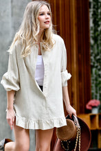 Load image into Gallery viewer, Mazik Button-Down Linen Dress Top in Oatmeal  Mazik   
