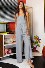 Load image into Gallery viewer, BucketList Jersey Knit Wide Leg Jumpsuit in Heather Grey Jumpsuit Bucketlist   
