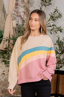 Sew in Love Retro Striped Pullover Top in Multi