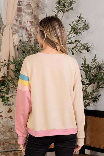 Sew in Love Retro Striped Pullover Top in Multi