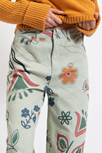 Load image into Gallery viewer, Easel Printed Twill Wide Leg Pants in Sage Pants Easel   
