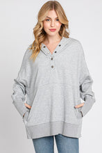 Load image into Gallery viewer, Sewn+Seen Mineral Washed Hoodie Top in Heather Grey Shirts &amp; Tops Sewn+Seen   
