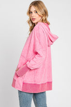 Load image into Gallery viewer, Sewn+Seen Mineral Washed Hoodie Top in Pink Shirts &amp; Tops Sewn+Seen   
