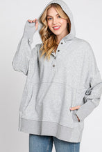 Load image into Gallery viewer, Sewn+Seen Mineral Washed Hoodie Top in Heather Grey Shirts &amp; Tops Sewn+Seen   

