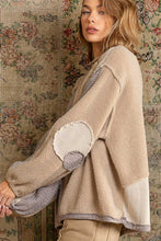 Load image into Gallery viewer, POL 1/2 Zipper Neck Sweater Top in Beige Multi Shirts &amp; Tops POL   
