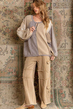 Load image into Gallery viewer, POL 1/2 Zipper Neck Sweater Top in Beige Multi Shirts &amp; Tops POL   
