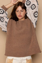 Load image into Gallery viewer, POL Chenille Sweater with Crochet Sleeves in Choco Almond Shirts &amp; Tops POL Clothing   
