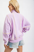 Load image into Gallery viewer, Easel Terry Knit Zip Up Jacket in Lavender Jacket Easel   
