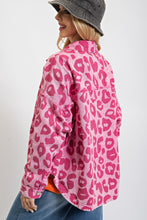 Load image into Gallery viewer, Easel Leopard Print Shacket in Pink Shacket Easel   
