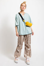 Load image into Gallery viewer, Easel Cotton Jersey Oversized Top in Faded Blue Shirts &amp; Tops Easel   
