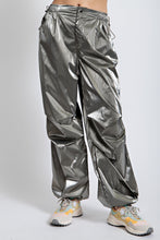 Load image into Gallery viewer, Easel Metallic Parachute Cargo Pants in Ash Pants Easel   
