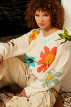 Load image into Gallery viewer, POL Floral Pattern Print Sweater in Ivory ON ORDER Sweaters POL Clothing   
