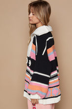 Load image into Gallery viewer, POL High Collar Half Zip Mixed Print Sweater in Black Multi ON ORDER
