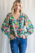 Load image into Gallery viewer, Jodifl Abstract Print Top in Hot Pink Mix Shirts &amp; Tops Jodifl   
