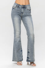 Load image into Gallery viewer, Judy Blue Mid Rise Denim Flare Jeans in Medium Wash
