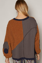 Load image into Gallery viewer, POL 1/2 Zipper Neck Sweater Top in Caramel Multi ON ORDER
