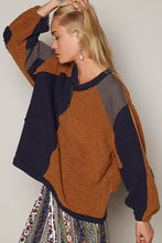 Load image into Gallery viewer, POL 1/2 Zipper Neck Sweater Top in Caramel Multi ON ORDER
