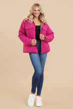 Load image into Gallery viewer, Jodifl Quilted Reversible Jacket in Magenta Coats &amp; Jackets Jodifl   
