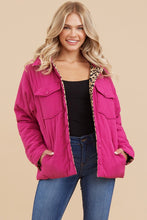 Load image into Gallery viewer, Jodifl Quilted Reversible Jacket in Magenta Coats &amp; Jackets Jodifl   
