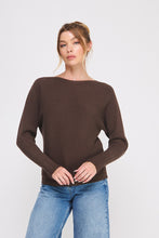 Load image into Gallery viewer, Allie Rose Ribbed Knit FITTED Top in Brown

