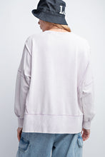 Load image into Gallery viewer, Easel Mineral Washed Pullover Top in Lavender Shirts &amp; Tops Easel   
