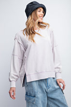 Load image into Gallery viewer, Easel Mineral Washed Pullover Top in Lavender Shirts &amp; Tops Easel   
