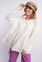 Load image into Gallery viewer, Easel Hacci Knit Babydoll Top in Ivory Shirts &amp; Tops Easel   
