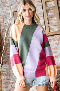 First Love Multi Colored Knitted Sweater Sweaters First Love   