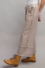 Load image into Gallery viewer, Easel Terry Palazzo Pants in Mushroom Pants Easel   
