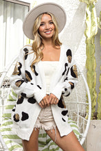 Load image into Gallery viewer, BiBi Leopard Cardigan with Sequin Details in Ivory Cardigan BiBi   
