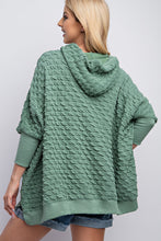 Load image into Gallery viewer, Easel Puffed Textured Hacci Knit Hoodie in Sage Green Shirts &amp; Tops Easel   
