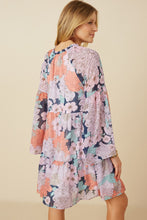 Load image into Gallery viewer, Hayden Swiss Dot Floral Print Dress in Navy
