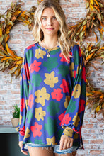 Load image into Gallery viewer, First Love Multicolored Floral Print Top in Navy Multi Shirts &amp; Tops First Love   
