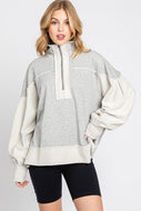 Sewn+Seen Terry Knit Pullover Jacket in Heather Grey Jacket Sewn+Seen   