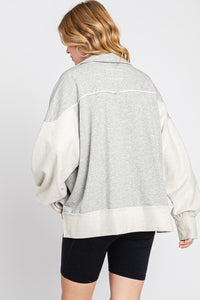 Sewn+Seen Terry Knit Pullover Jacket in Heather Grey Jacket Sewn+Seen   