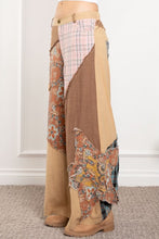 Load image into Gallery viewer, BlueVelvet Patchwork Wide Leg Pants in Khaki
