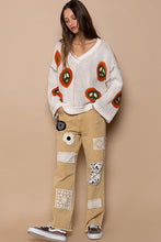 Load image into Gallery viewer, POL Berber Peace Sign Sweater in Cream
