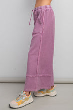 Load image into Gallery viewer, Easel Terry Palazzo Pants in Wild Berry Pants Easel   
