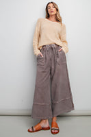 Easel Terry Palazzo Pants in Espresso Pants Easel   