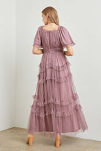 Load image into Gallery viewer, Polgram Tulle Maxi Dress in Dusty Lavender
