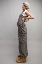 Load image into Gallery viewer, Easel Mineral Washed Cargo Jumpsuit in Ash Pants Easel   
