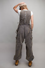 Load image into Gallery viewer, Easel Mineral Washed Cargo Jumpsuit in Ash Pants Easel   
