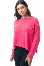 Load image into Gallery viewer, White Birch Knit Sweater Top in Hot Pink
