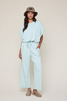 Wishlist Scuba Bubble Hem Top in Mint