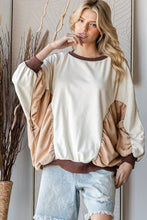 Load image into Gallery viewer, Oli &amp; Hali Color Block Cinched Detailed Top in Cream
